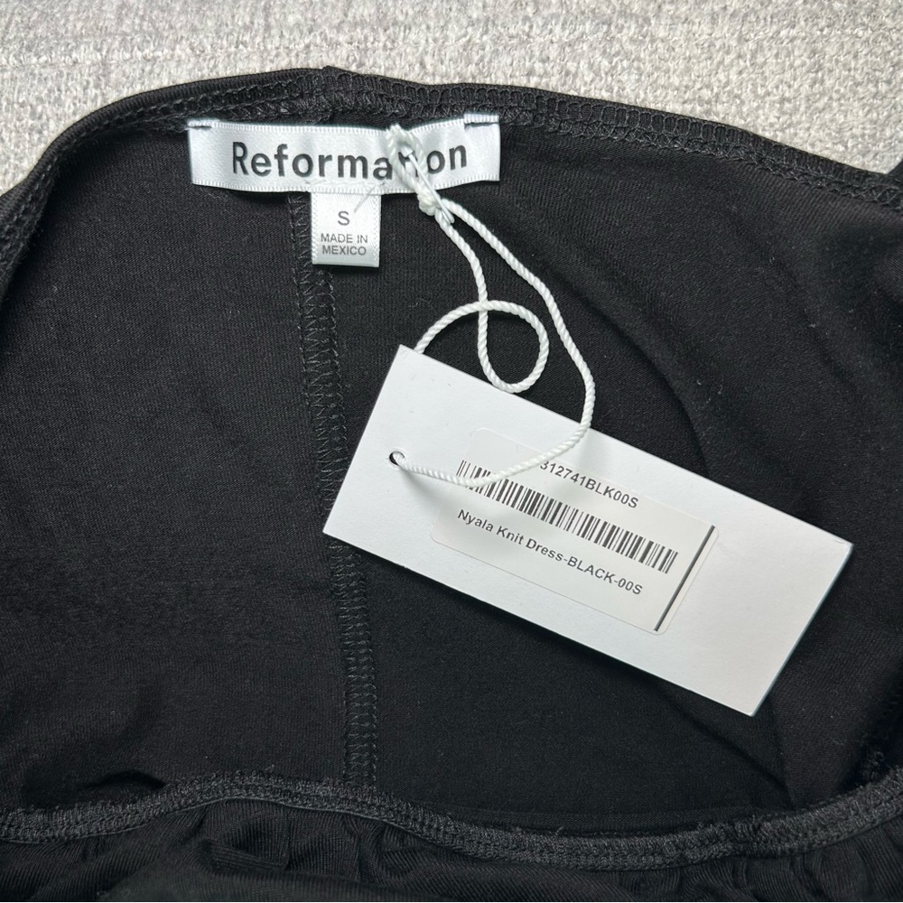 NWT Reformation Nyala Knit Dress Black Size Small - Picture 8 of 11